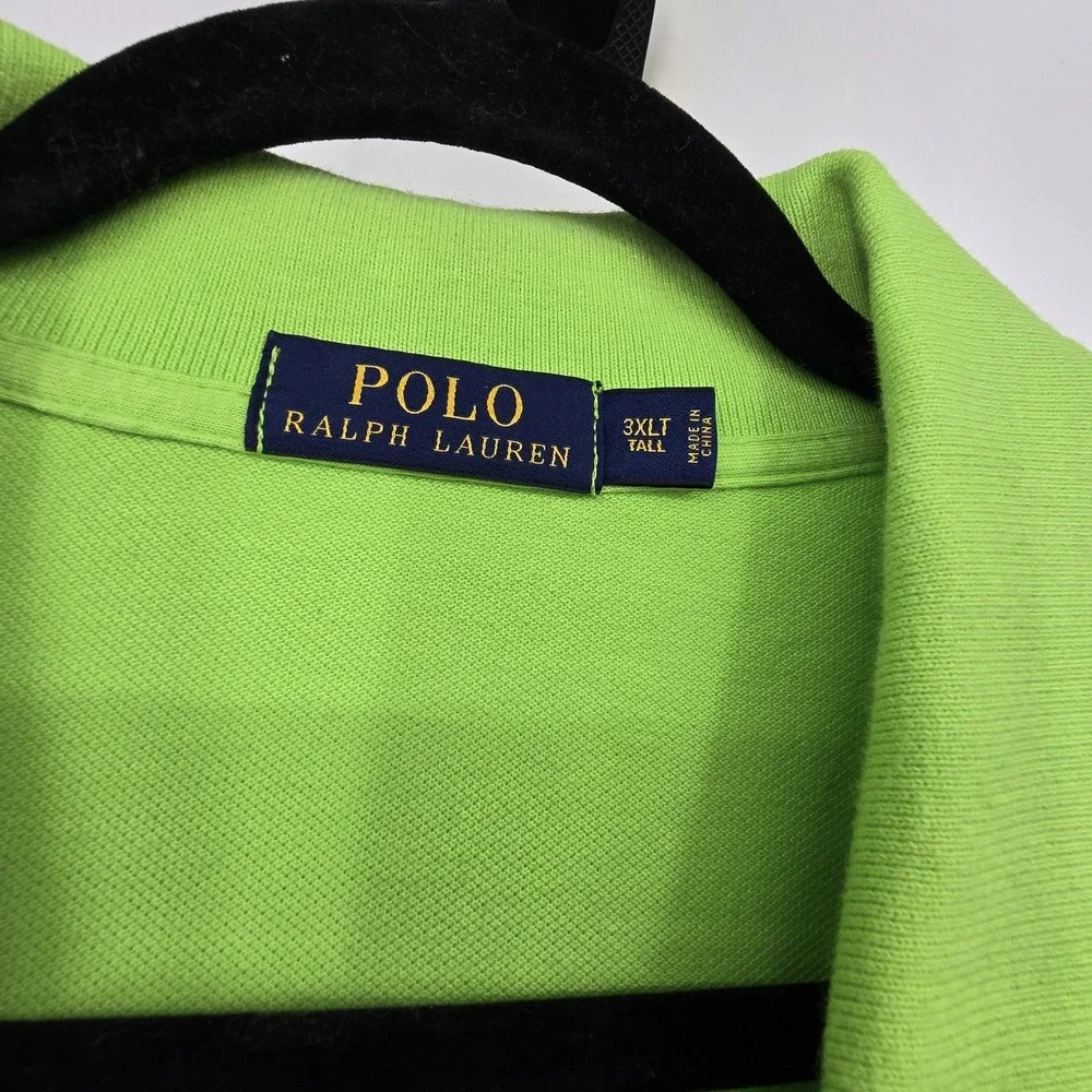 Ralph Lauren RL Lobster Polo Shirt Custom Fit Mens 3XLT Green Preppy‎ Nautical